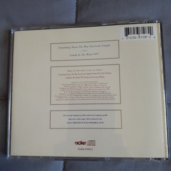 ELTON JOHN Candle In The Wind CD 1997 Princess Diana Memorial Tribute - Picture 3 of 5